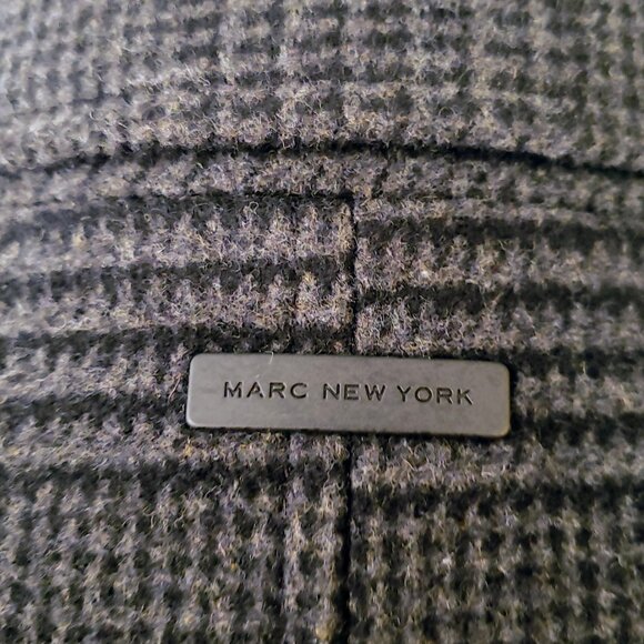 Marc New York -XXL,Gray Glenn Plaid Wool Blend 3/4 Length Coat - Picture 7 of 11